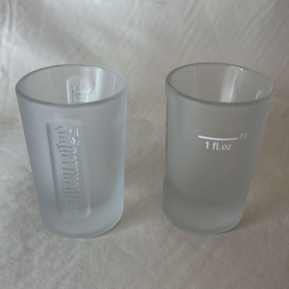 Jagermeister 1 Fl Oz Shot Frosted Glasses 1 1/2 In Diameter 2 3/4 In Tall Set 2 - Picture 2 of 5